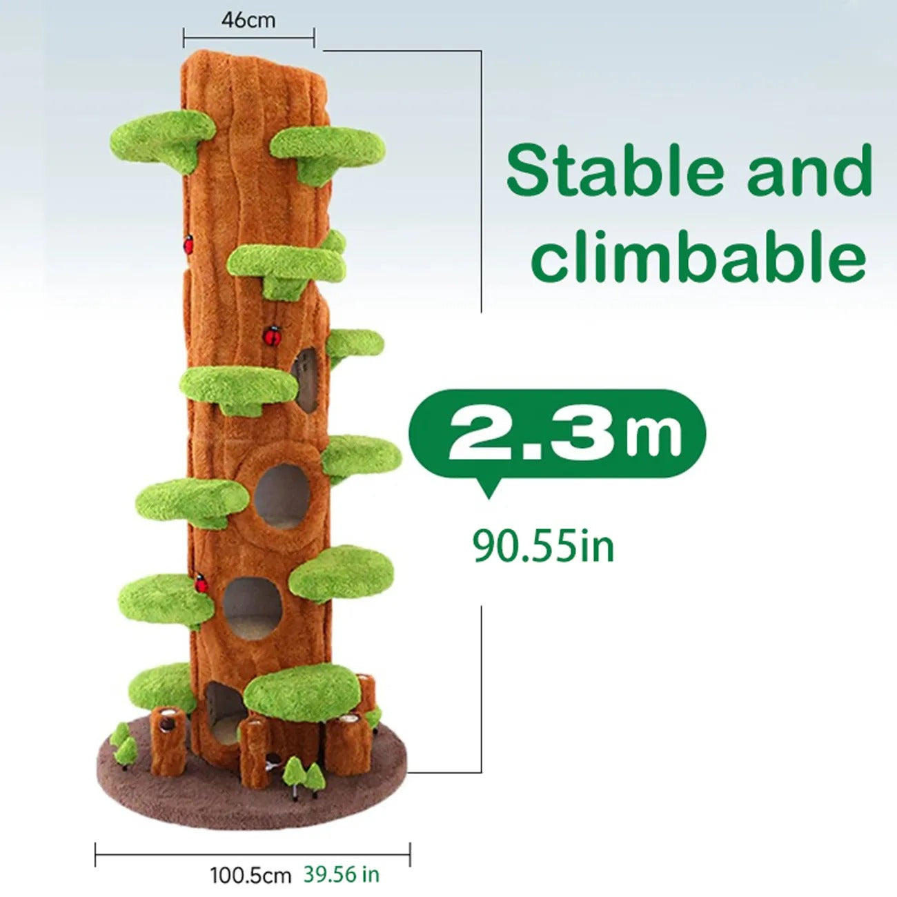 Wood Large Cat Tree Tower Condo